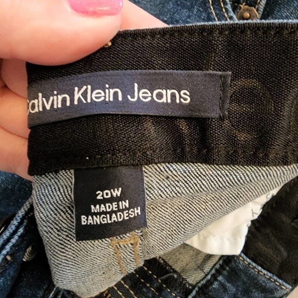 Calvin klein boho high rise wide leg cropped raw released hem jeans plus size 20 - Picture 11 of 13